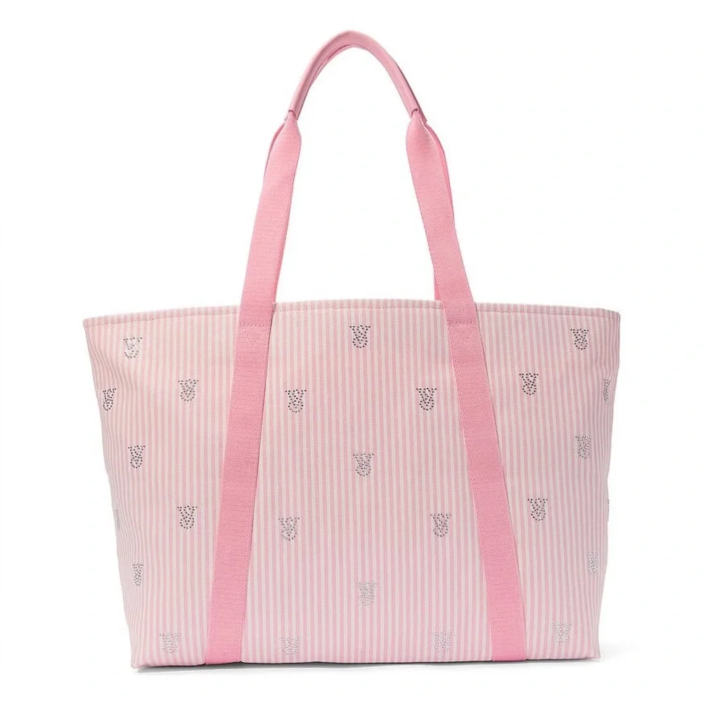 Victoria's Secret Pink Striped Tote Bag - Picture 1 of 5